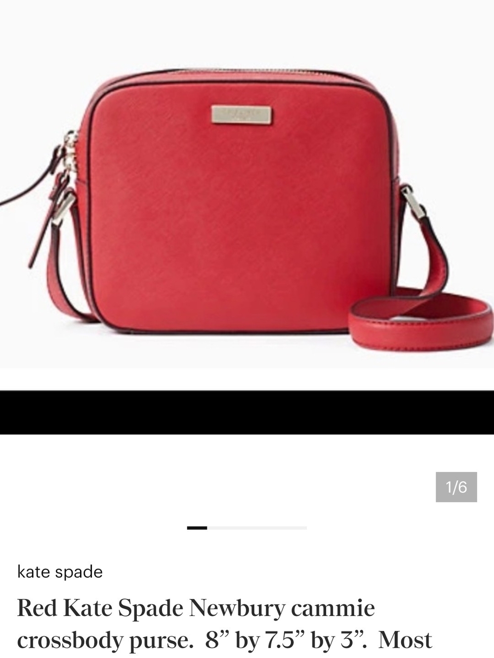 kate spade Red Leather Crossbody Camera Bag